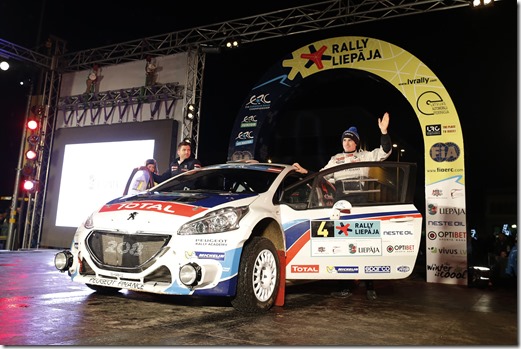 04  BREEN CRAIG IRL Scott Martin  GBR Peugeot 208 T16 Peugeot Rally Academy Action during the 2015 European Rally Championship ERC Liepaja rally,  from February 6 to 8th, at Liepaja, Lettonie. Photo François Flamand / DPPI